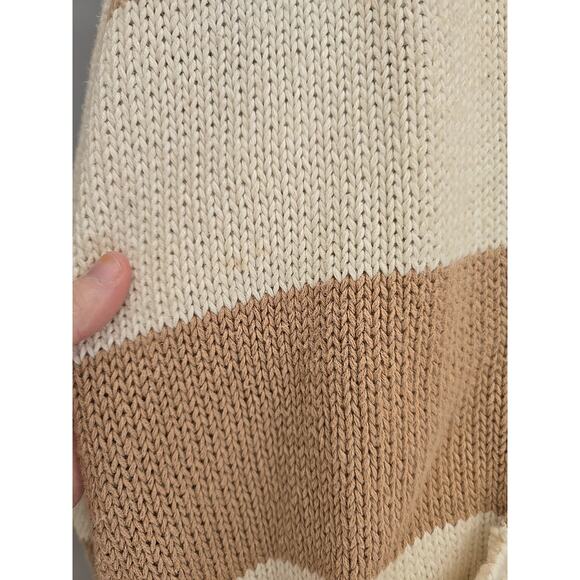 Vtg Michelle Stuart Crest Striped Dark Academia Cardigan Sweater Womans Large - Picture 3 of 8